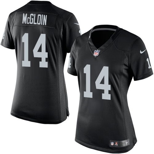 Women's Elite Matt McGloin Nike Jersey Black Home - #14 NFL Oakland Raiders